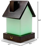 Dacida Home Friendship Lamp v2 Extended WiFi Range - Bluetooth Setup - Wood & Glass Design (Set of Two, Natural)