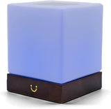 Dacida Cube Friendship Lamp v2 Extended WiFi Range - Bluetooth Setup - Wood & Glass Design (Set of Two, Natural)