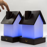 Dacida Home Friendship Lamp v2 Extended WiFi Range - Bluetooth Setup - Wood & Glass Design (Set of Two, Natural)