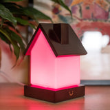 Dacida Home Friendship Lamp v2 Extended WiFi Range - Bluetooth Setup - Wood & Glass Design (Set of Two, Natural)